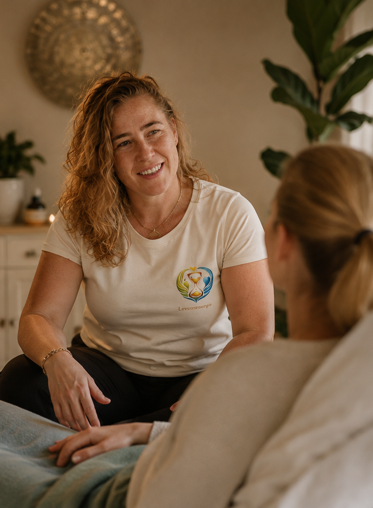 Jenneke Bouwmeester in gesprek met een cliënt